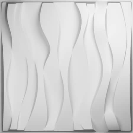 Ekena Millwork Riverbank EnduraWall Decorative 3D Wall Panel, White, 19 5/8"W x 19 5/8"H WP20X20RVWH